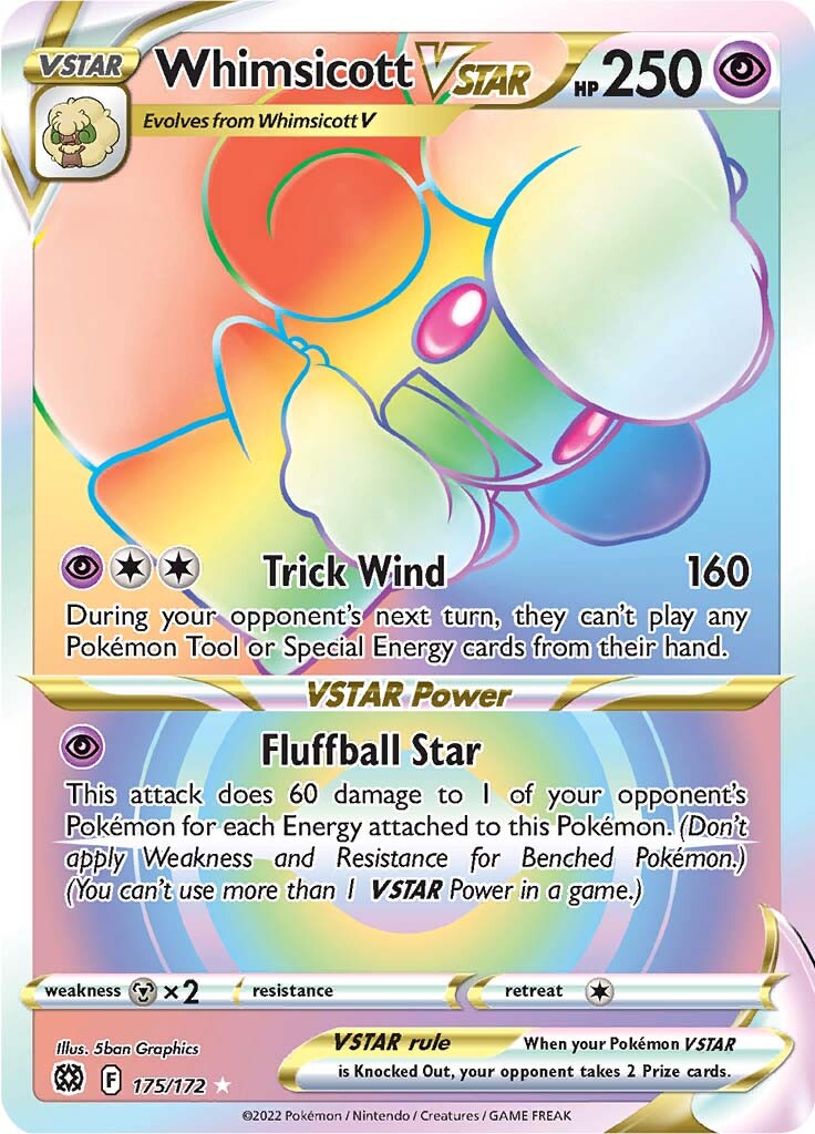 Whimsicott VSTAR (175/172) [Sword & Shield: Brilliant Stars] | Arkham Games and Comics