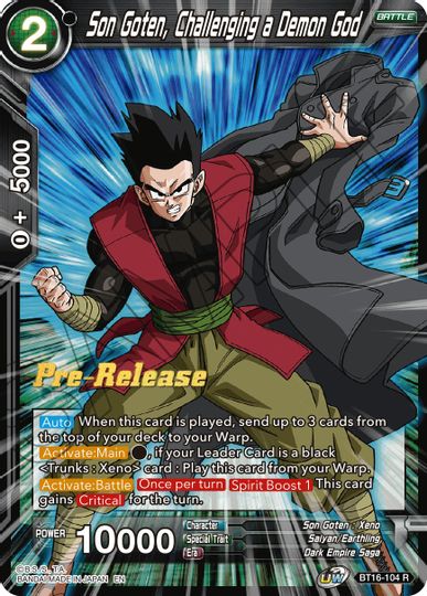 Son Goten, Challenging a Demon God (BT16-104) [Realm of the Gods Prerelease Promos] | Arkham Games and Comics