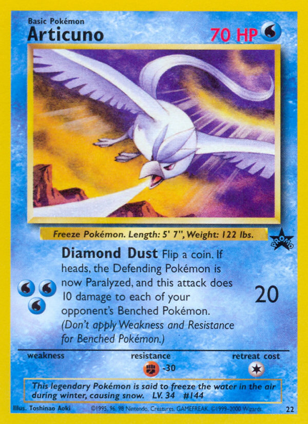 Articuno (22) [Wizards of the Coast: Black Star Promos] | Arkham Games and Comics