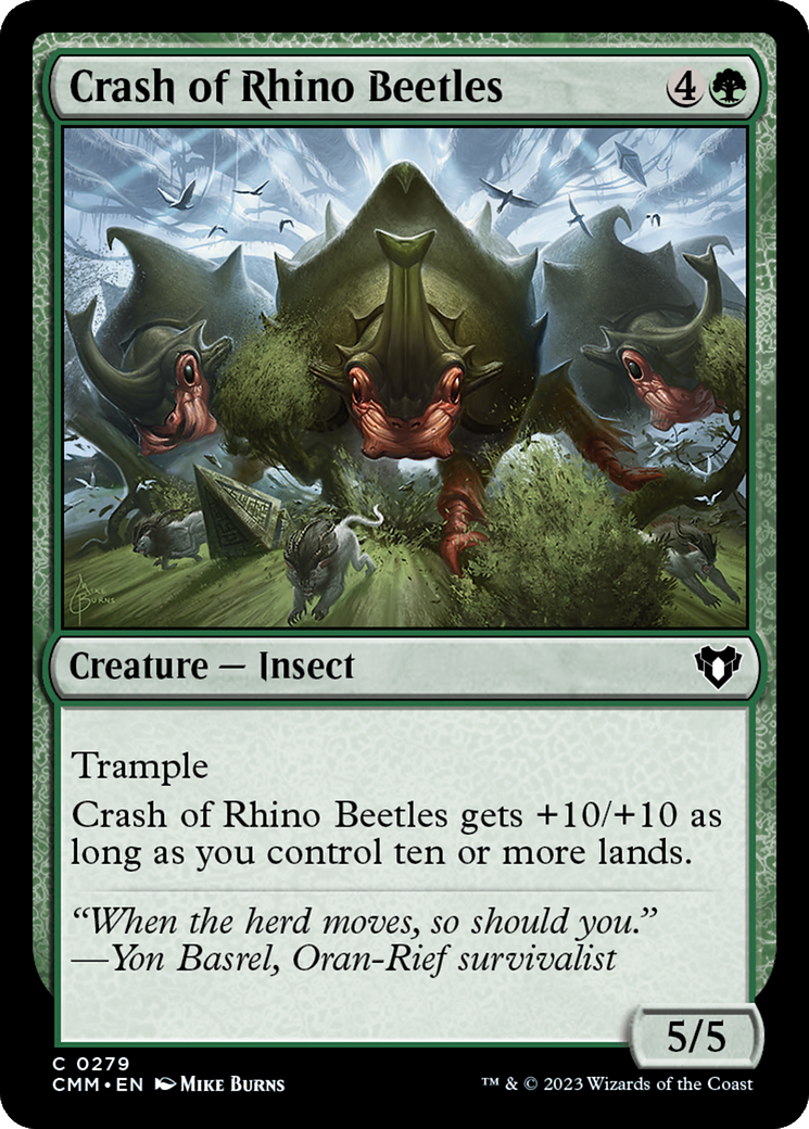 Crash of Rhino Beetles [Commander Masters] | Arkham Games and Comics