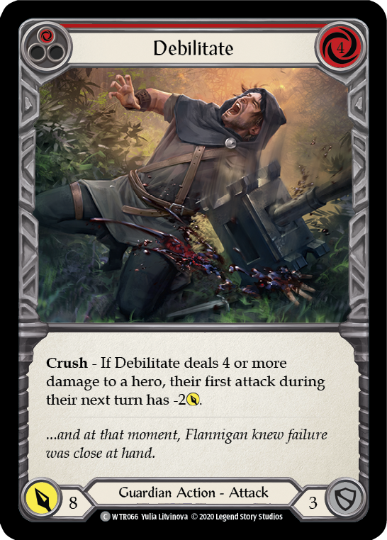 Debilitate (Red) [U-WTR066] (Welcome to Rathe Unlimited)  Unlimited Rainbow Foil | Arkham Games and Comics