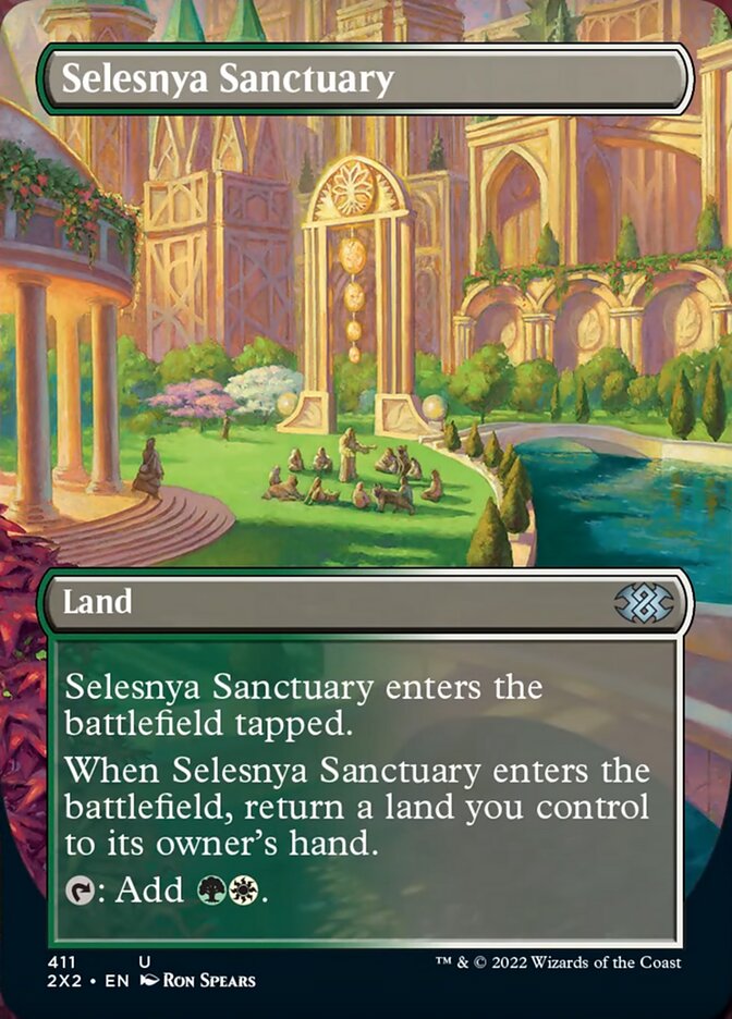 Selesnya Sanctuary (Borderless Alternate Art) [Double Masters 2022] | Arkham Games and Comics