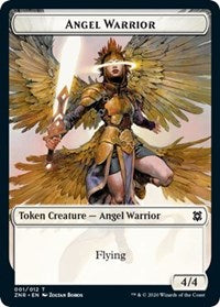 Angel Warrior // Copy Double-sided Token [Zendikar Rising Tokens] | Arkham Games and Comics