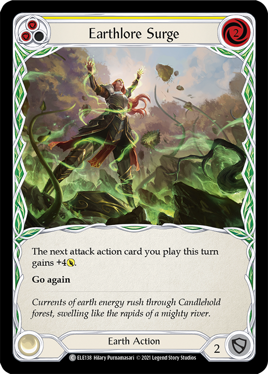 Earthlore Surge (Yellow) [ELE138] (Tales of Aria)  1st Edition Rainbow Foil | Arkham Games and Comics