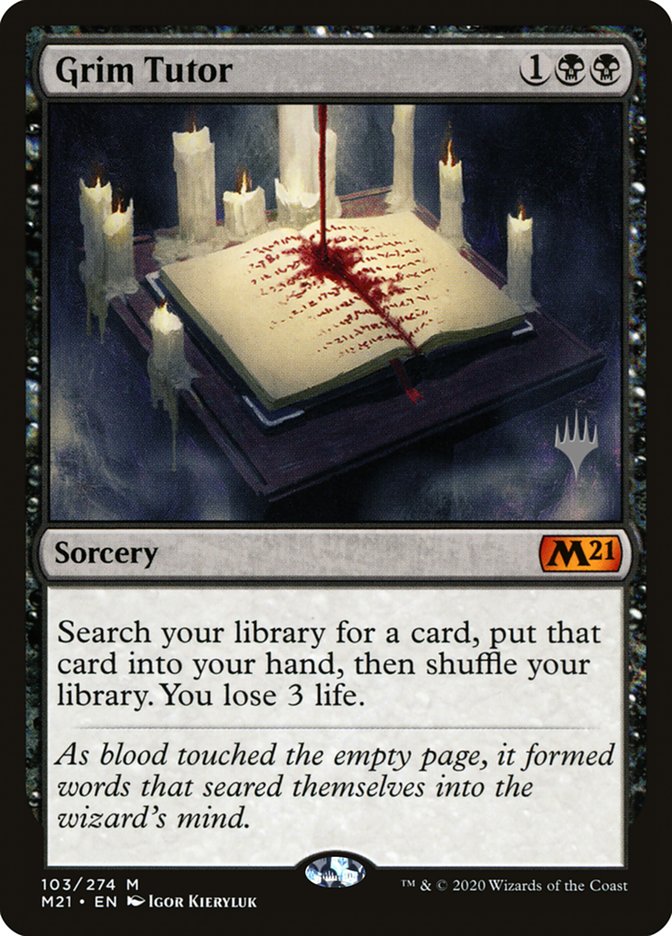 Grim Tutor (Promo Pack) [Core Set 2021 Promos] | Arkham Games and Comics