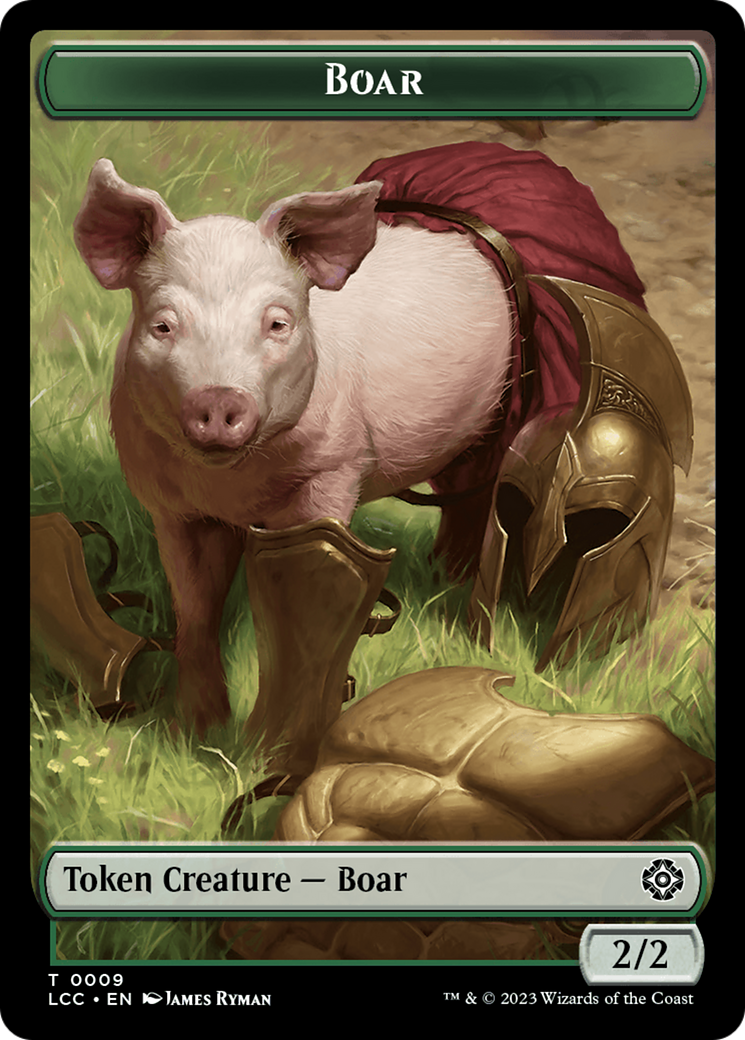 Boar // Merfolk (0005) Double-Sided Token [The Lost Caverns of Ixalan Commander Tokens] | Arkham Games and Comics