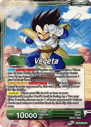 Vegeta // Vegeta, Destined Confrontation (BT15-062) [Saiyan Showdown Prerelease Promos] | Arkham Games and Comics