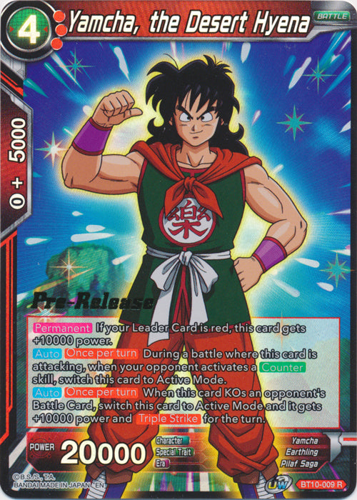 Yamcha, the Desert Hyena (BT10-009) [Rise of the Unison Warrior Prerelease Promos] | Arkham Games and Comics