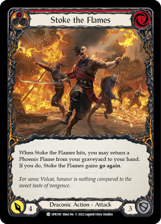 Stoke the Flames [UPR100] (Uprising)  Rainbow Foil | Arkham Games and Comics