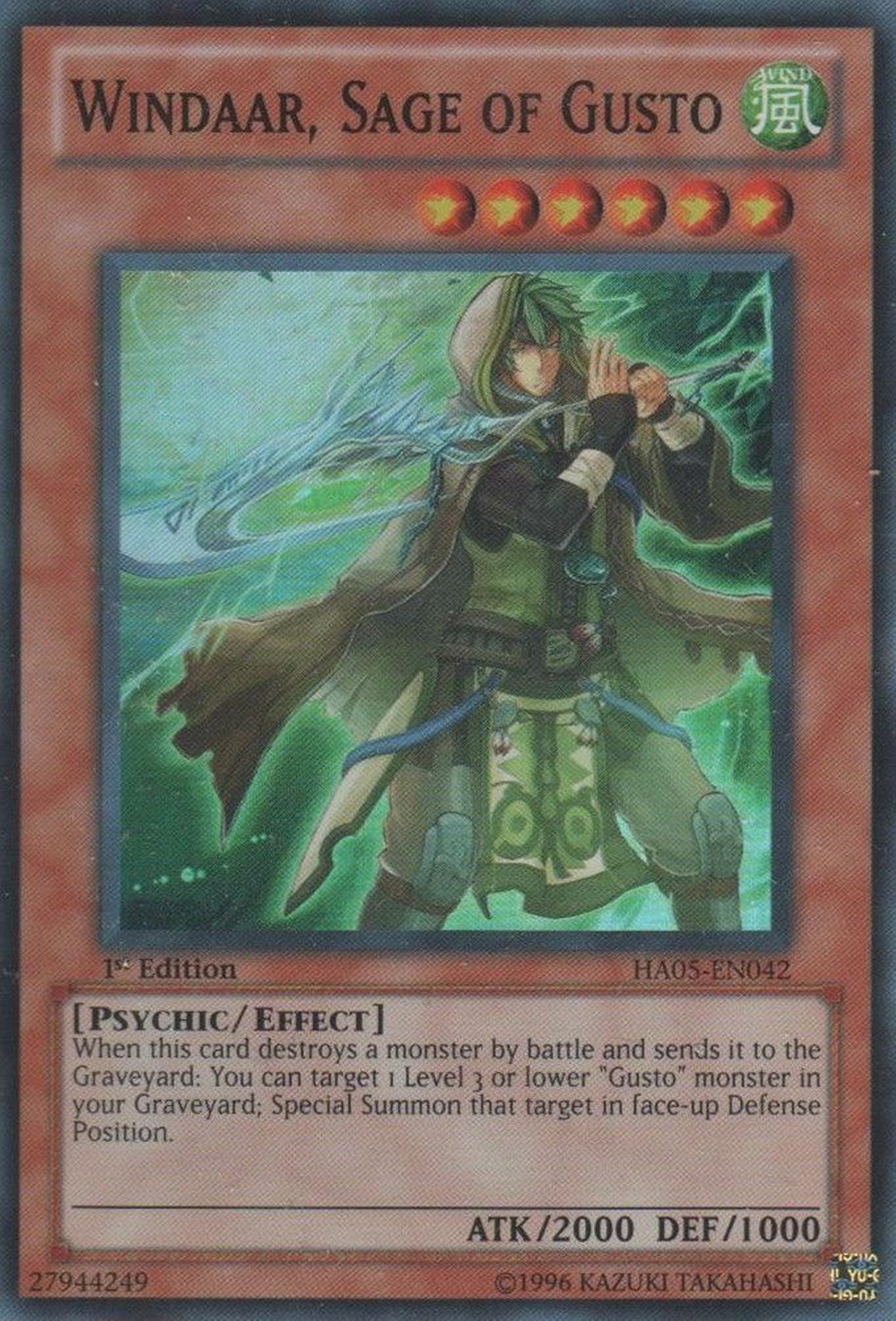 Windaar, Sage of Gusto [HA05-EN042] Super Rare | Arkham Games and Comics