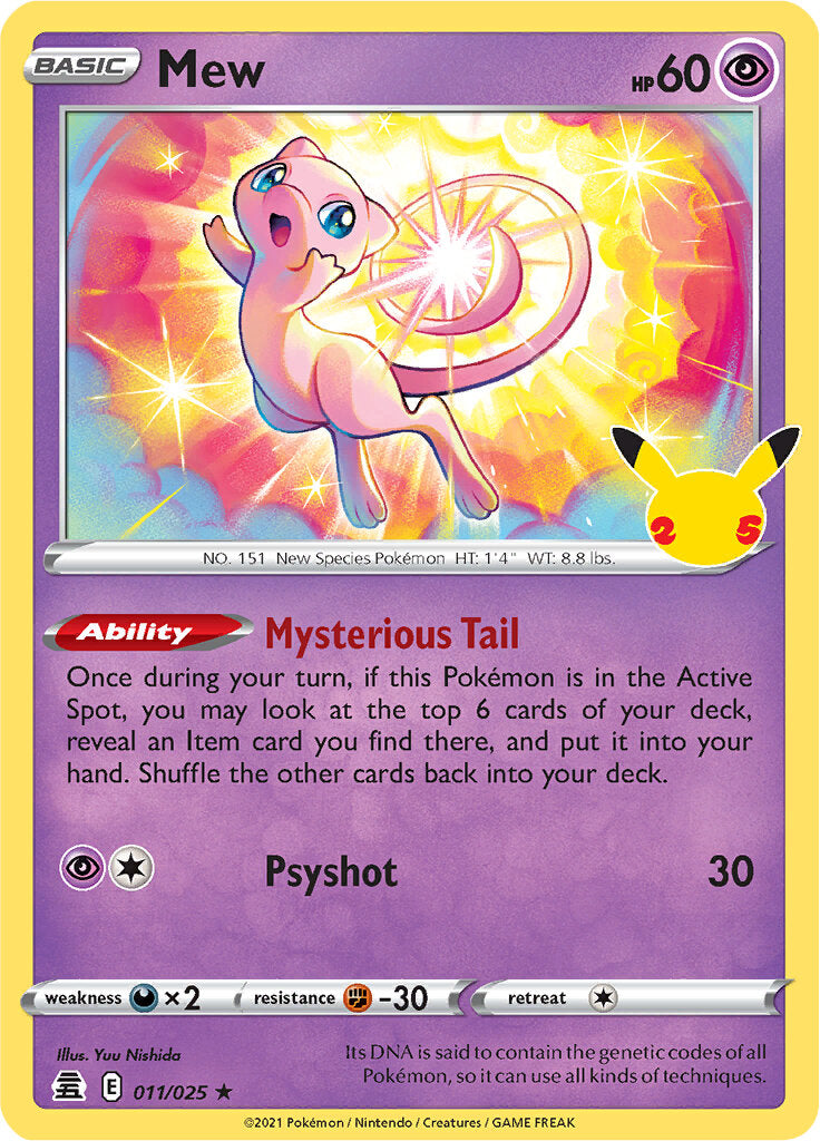 Mew (011/025) [Celebrations: 25th Anniversary] | Arkham Games and Comics