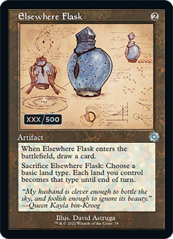 Elsewhere Flask (Retro Schematic) (Serial Numbered) [The Brothers' War Retro Artifacts] | Arkham Games and Comics