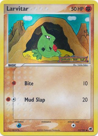 Larvitar (51/101) (Stamped) [EX: Dragon Frontiers] | Arkham Games and Comics