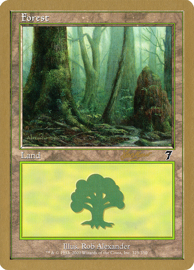 Forest (329) (Sim Han How) [World Championship Decks 2002] | Arkham Games and Comics