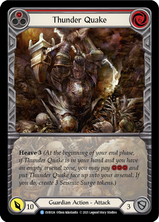 Thunder Quake (Red) [EVR024] (Everfest)  1st Edition Extended Art Rainbow Foil | Arkham Games and Comics