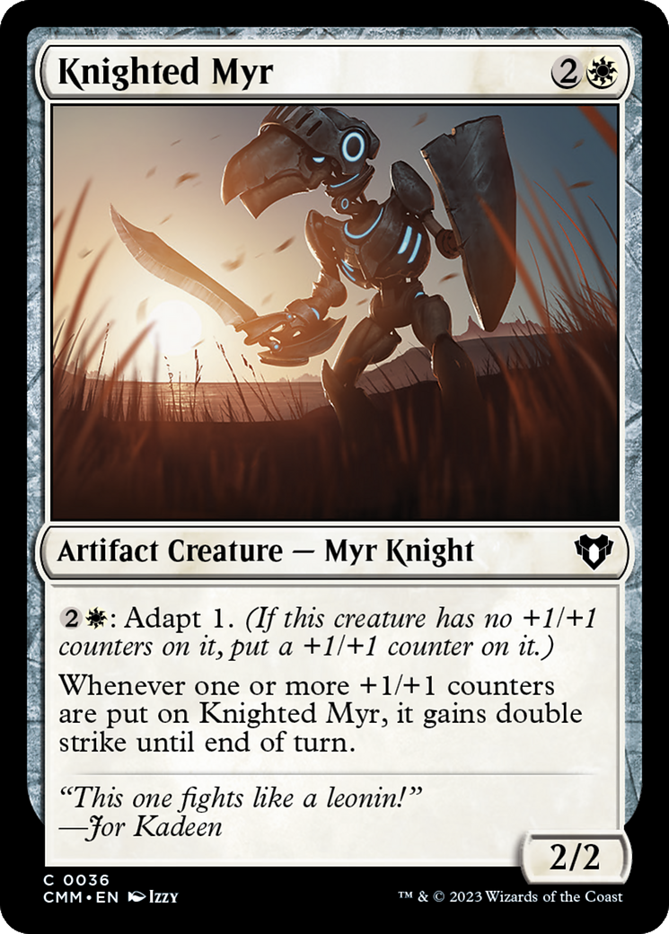 Knighted Myr [Commander Masters] | Arkham Games and Comics