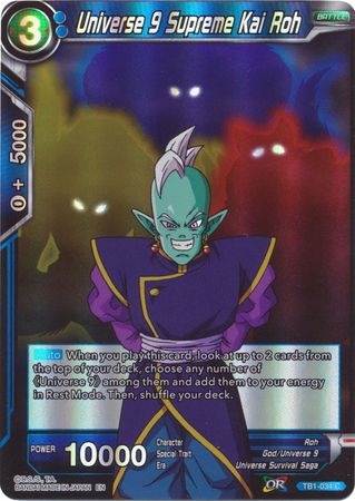 Universe 9 Supreme Kai Roh (Reprint) (TB1-034) [Battle Evolution Booster] | Arkham Games and Comics