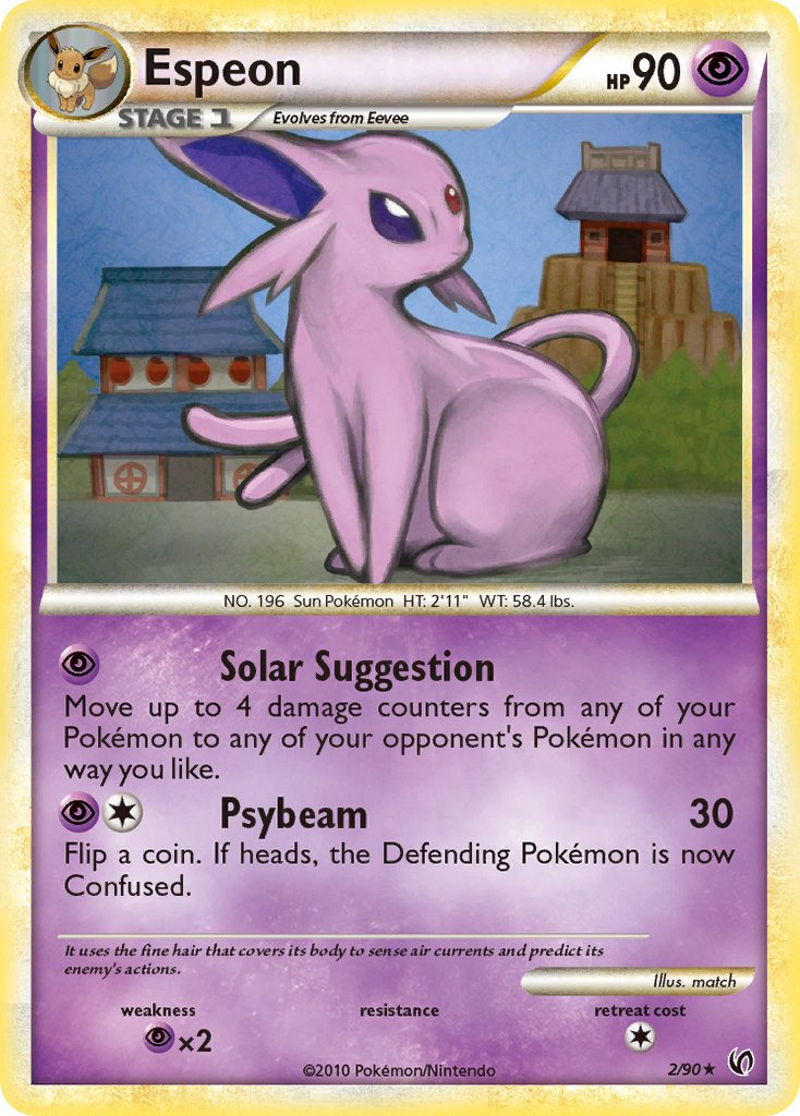 Espeon (2/90) (Cracked Ice Holo) (Theme Deck Exclusive) [HeartGold & SoulSilver: Unleashed] | Arkham Games and Comics