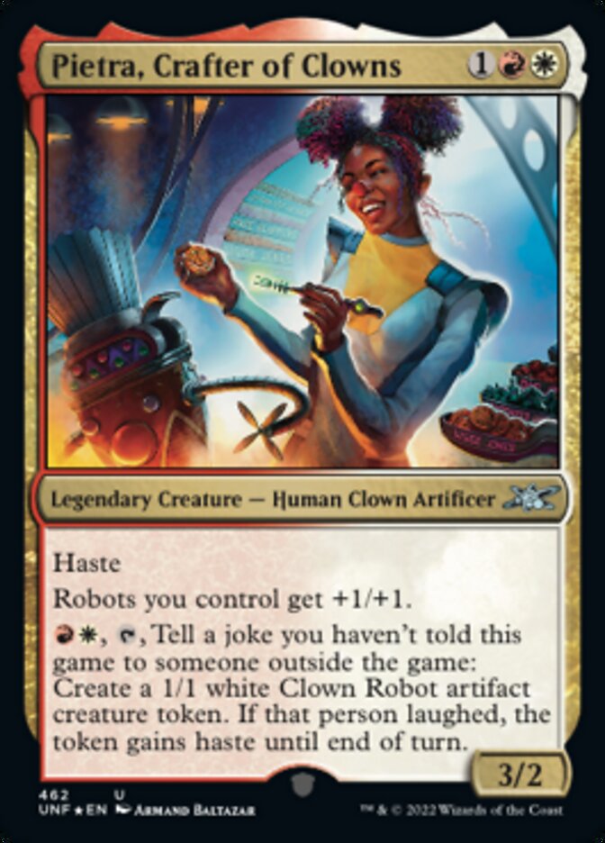 Pietra, Crafter of Clowns (Galaxy Foil) [Unfinity] | Arkham Games and Comics