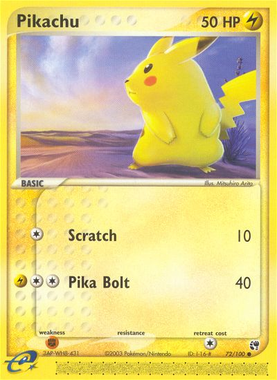 Pikachu (72/100) [EX: Sandstorm] | Arkham Games and Comics