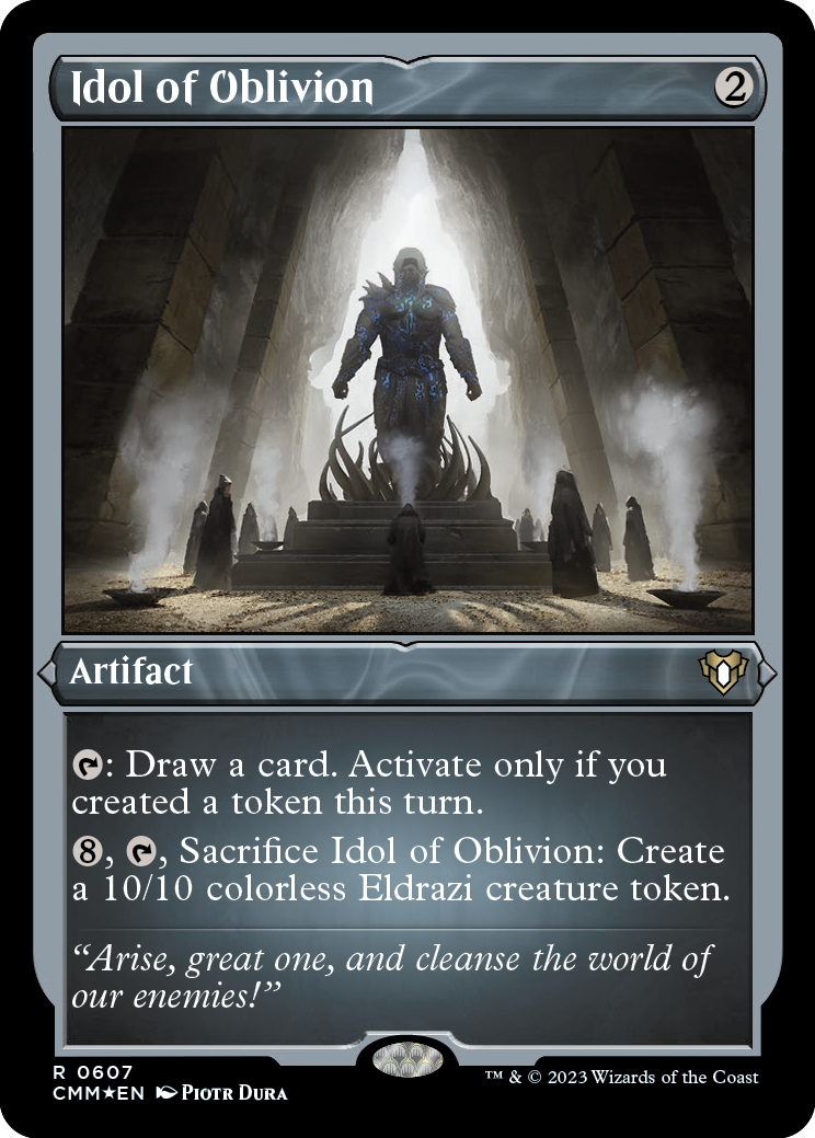 Idol of Oblivion (Foil Etched) [Commander Masters] | Arkham Games and Comics