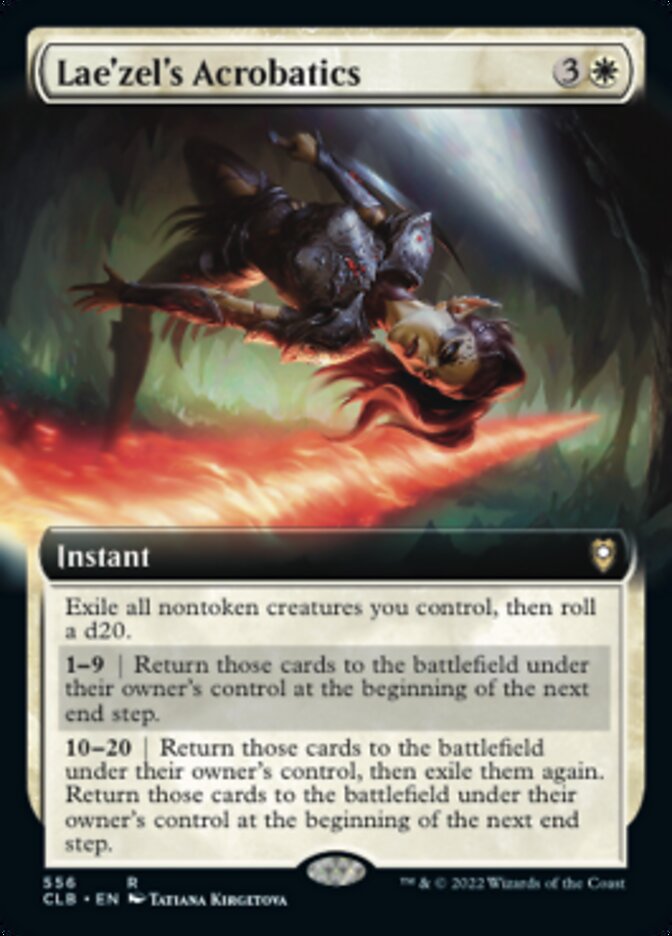 Lae'zel's Acrobatics (Extended Art) [Commander Legends: Battle for Baldur's Gate] | Arkham Games and Comics