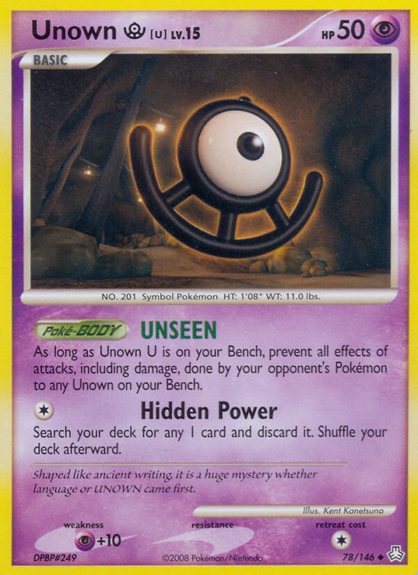 Unown U (78/146) [Diamond & Pearl: Legends Awakened] | Arkham Games and Comics