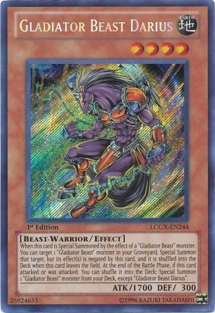 Gladiator Beast Darius [LCGX-EN244] Secret Rare | Arkham Games and Comics