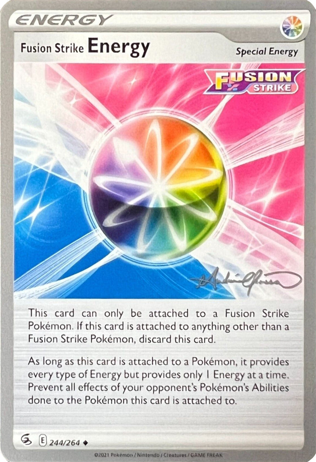 Fusion Strike Energy (244/264) (The Shape of Mew - Andre Chiasson) [World Championships 2022] | Arkham Games and Comics