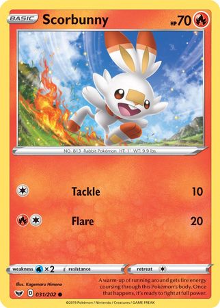 Scorbunny (031/202) (Premium Collection) [Sword & Shield: Base Set] | Arkham Games and Comics