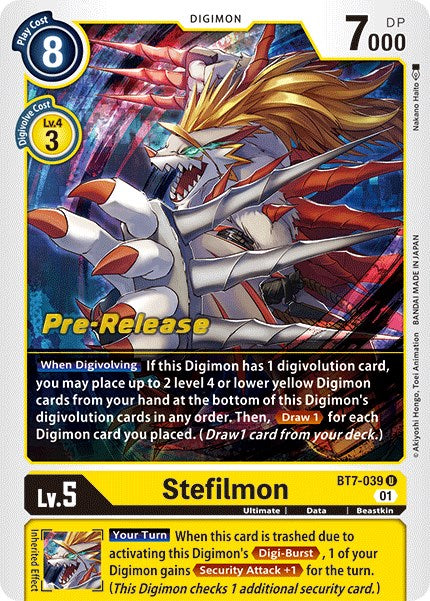 Stefilmon [BT7-039] [Next Adventure Pre-Release Cards] | Arkham Games and Comics