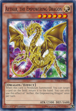 Aether, the Empowering Dragon [YS14-EN011] Common | Arkham Games and Comics