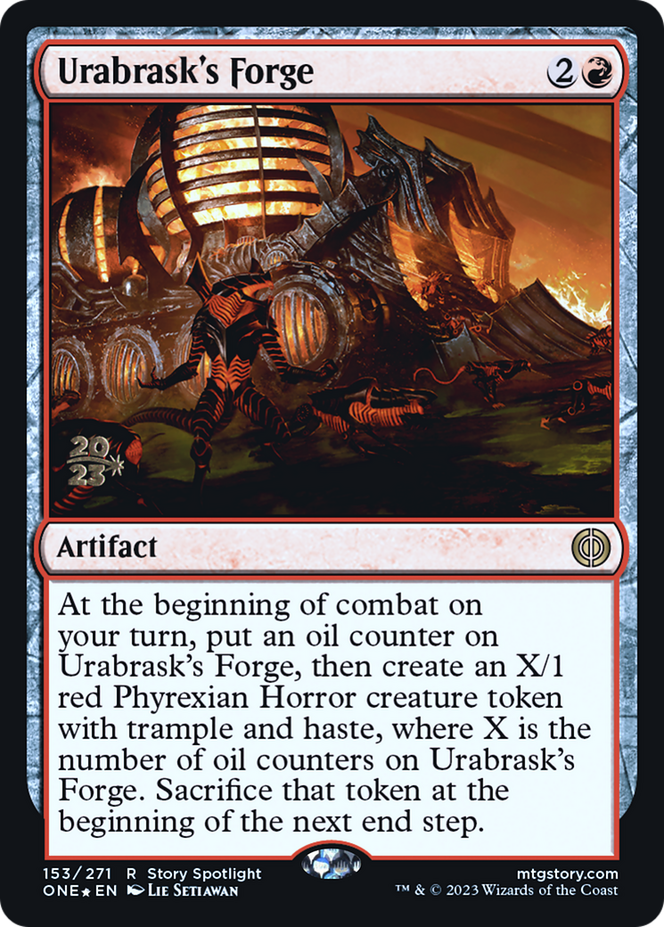 Urabrask's Forge [Phyrexia: All Will Be One Prerelease Promos] | Arkham Games and Comics