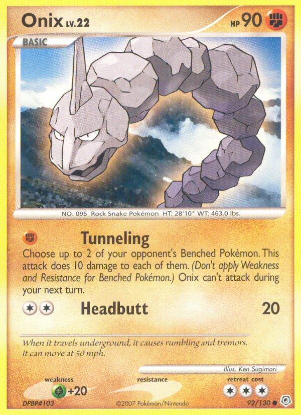 Onix (92/130) [Diamond & Pearl: Base Set] | Arkham Games and Comics