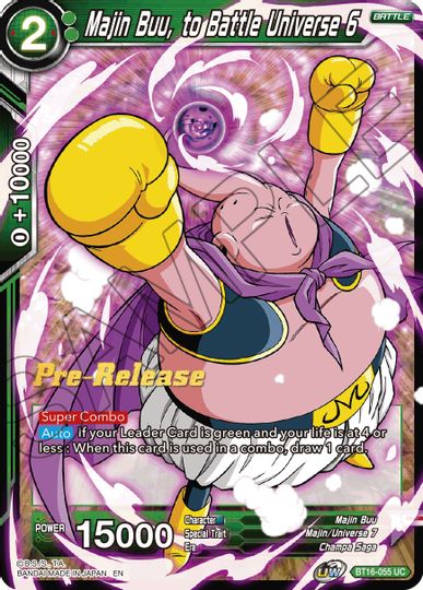 Majin Buu, to Battle Universe 6 (BT16-055) [Realm of the Gods Prerelease Promos] | Arkham Games and Comics