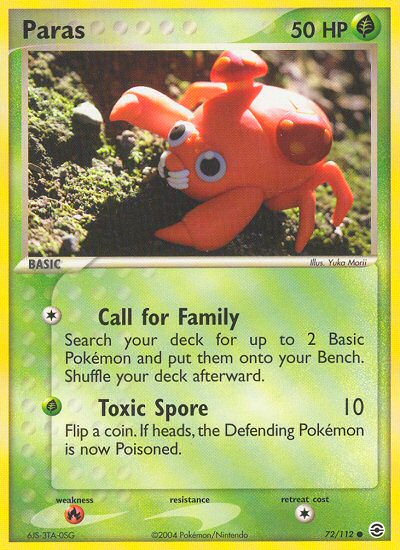 Paras (72/112) [EX: FireRed & LeafGreen] | Arkham Games and Comics