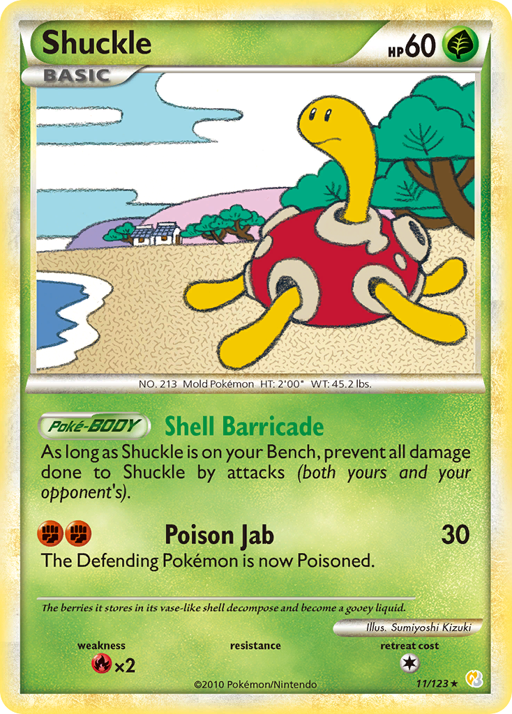 Shuckle (11/123) [HeartGold & SoulSilver: Base Set] | Arkham Games and Comics