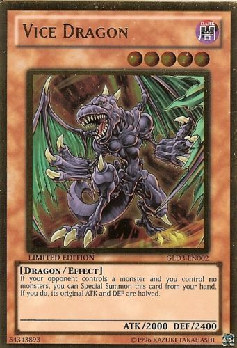 Vice Dragon [GLD3-EN002] Gold Rare | Arkham Games and Comics