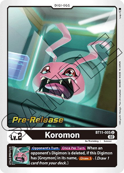 Koromon [BT11-005] [Dimensional Phase Pre-Release Promos] | Arkham Games and Comics
