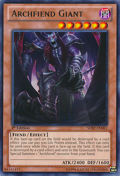 Archfiend Giant [SHSP-EN083] Rare | Arkham Games and Comics