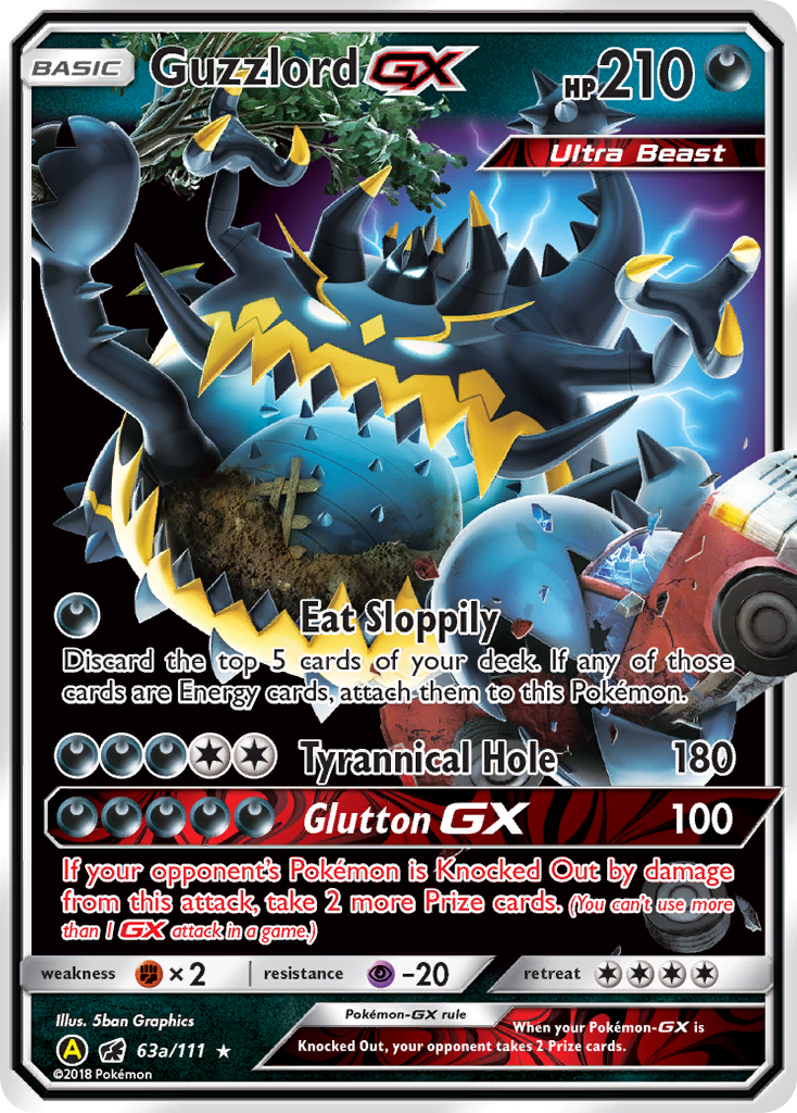 Guzzlord GX (63a/111) [Alternate Art Promos] | Arkham Games and Comics