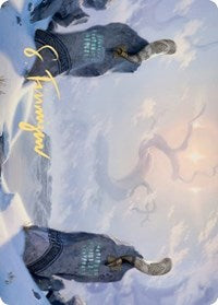 Snow-Covered Plains (276) Art Card (Gold-Stamped Signature) [Kaldheim: Art Series] | Arkham Games and Comics