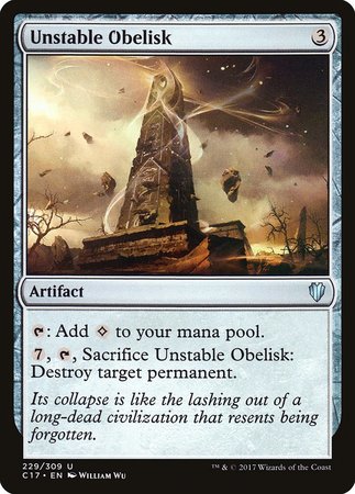 Unstable Obelisk [Commander 2017] | Arkham Games and Comics