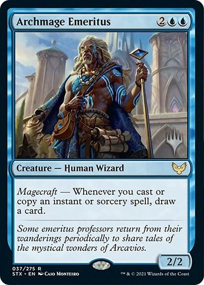 Archmage Emeritus (Promo Pack) [Strixhaven: School of Mages Promos] | Arkham Games and Comics
