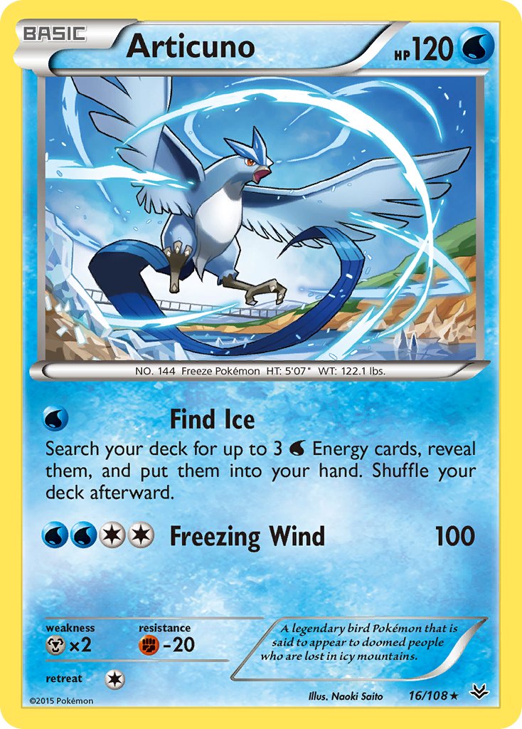 Articuno (16/108) (Theme Deck Exclusive) [XY: Roaring Skies] | Arkham Games and Comics