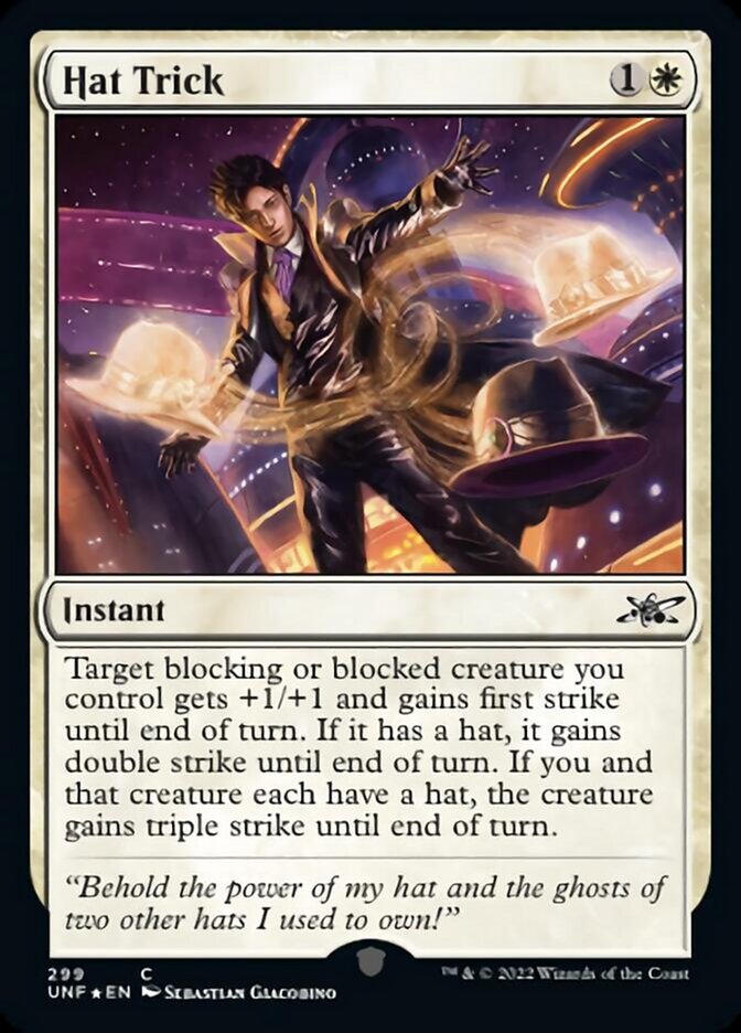Hat Trick (Galaxy Foil) [Unfinity] | Arkham Games and Comics