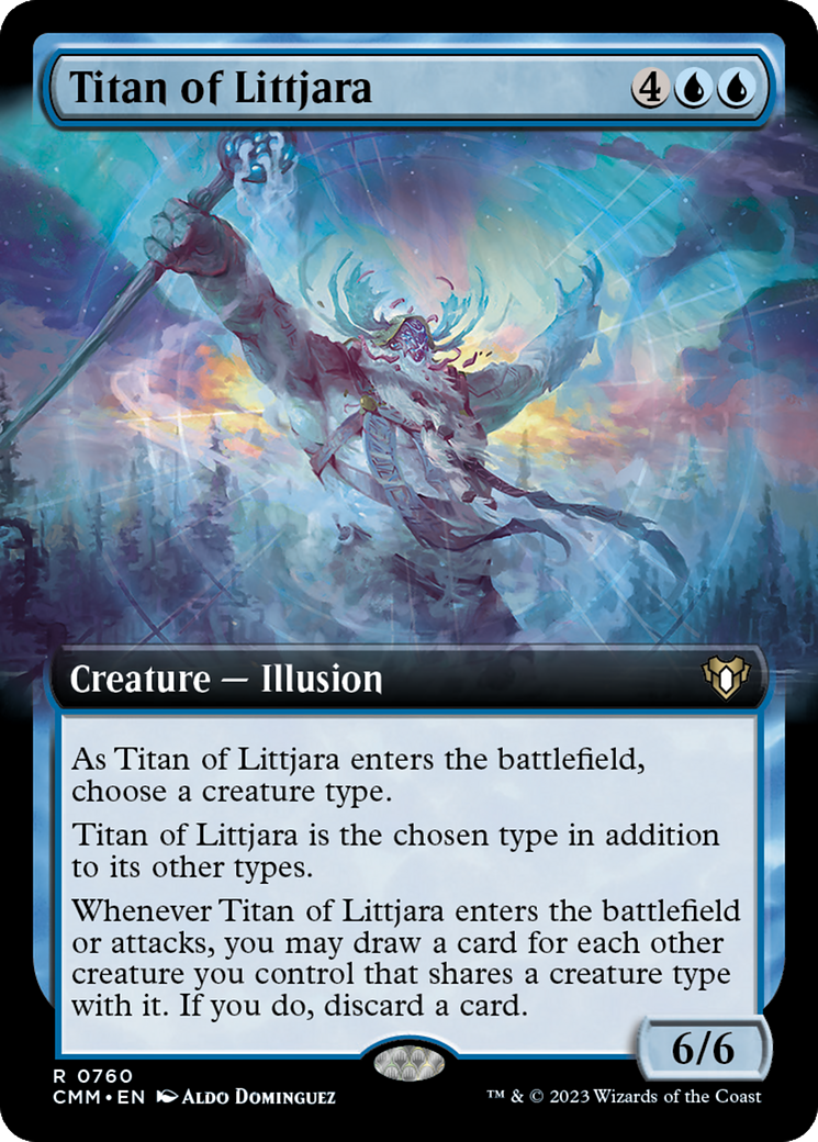 Titan of Littjara (Extended Art) [Commander Masters] | Arkham Games and Comics