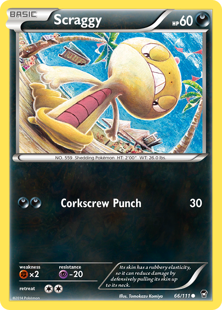 Scraggy (66/111) [XY: Furious Fists] | Arkham Games and Comics