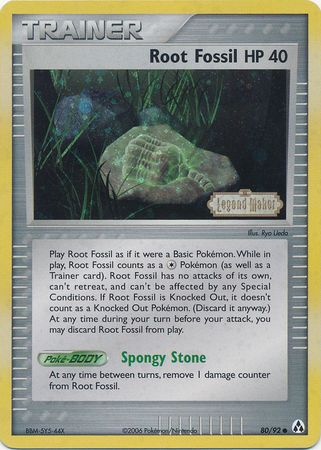 Root Fossil (80/92) (Stamped) [EX: Legend Maker] | Arkham Games and Comics