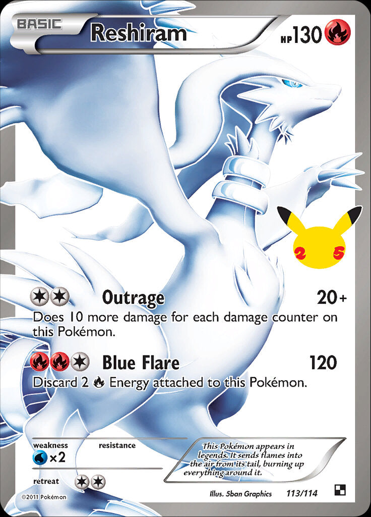 Reshiram (113/114) [Celebrations: 25th Anniversary - Classic Collection] | Arkham Games and Comics